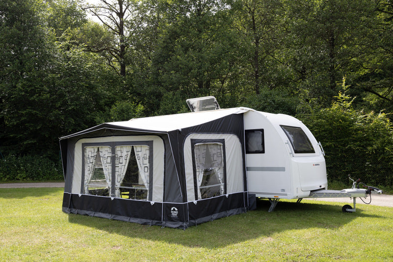 Reimo Tent Technology BOLOGNA 400 Wohnwagenvorzelt – 400 × 240 cm, Stahlgestänge
