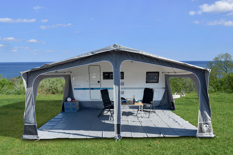Reimo Tent Technology PALERMO Wohnwagenvorzelt – Gr. 18, 1076–1100 cm, Stahlgestänge