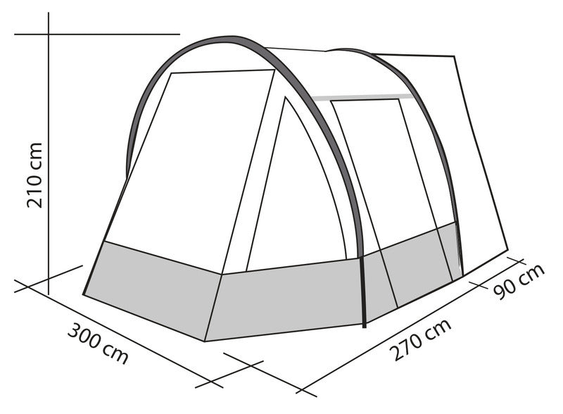 Reimo Tent Technology RE-TENT TOUR EASY Busvorzelt – 180–200 cm Anbauhöhe