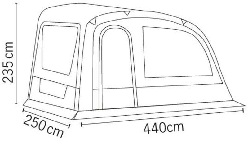 Reimo Tent Technology Luft-Sonnensegel Adria Action Air 391