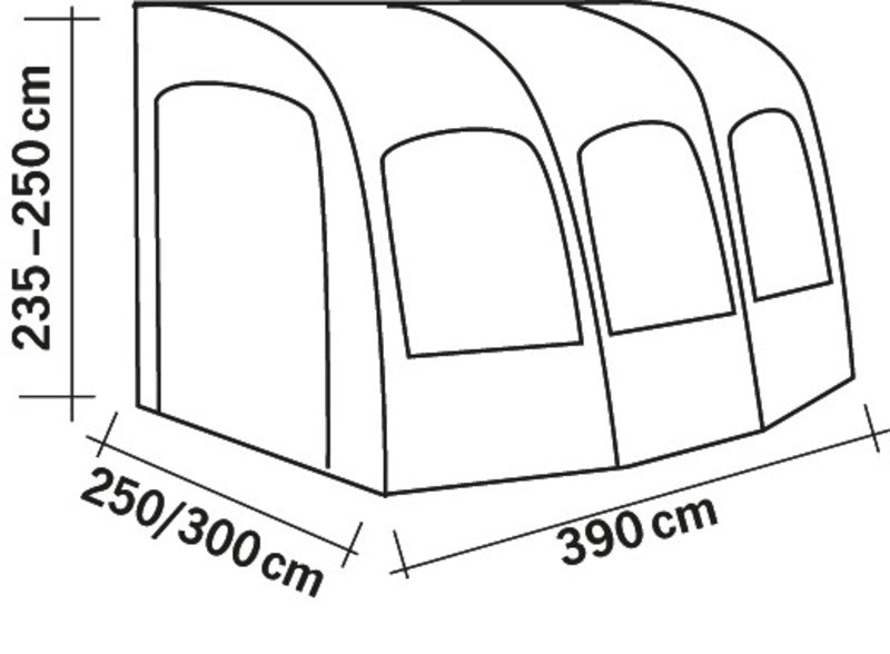 Reimo Tent Technology TAVIRA AIR 390 Wohnwagen-Luftvorzelt