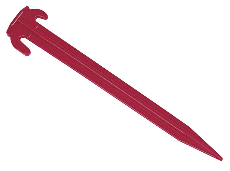 Reimo Tent Technology Zelthering aus Kunststoff rot, 20cm lang, 5 Stück SB-verpackt