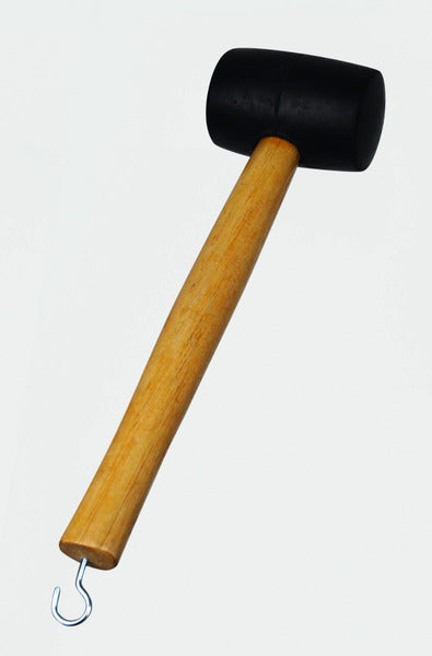 Reimo Tent Technology Gummihammer mit Heringsauszieher – Holzgriff
