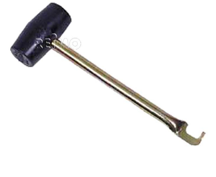 TR.EM Gummihammer mit Heringsauszieher – Metallgriff