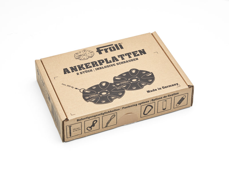 Froli Ankerplatten – Ø 14 cm, 2er-Set mit 10 Schrauben