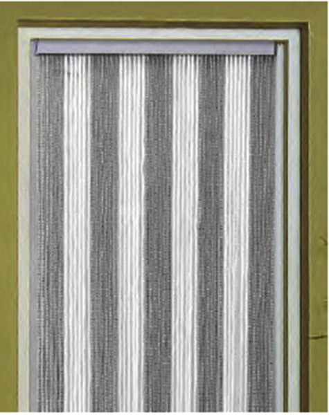Arisol KORDA Türvorhang – 60 × 190 cm, Weiß/Grau