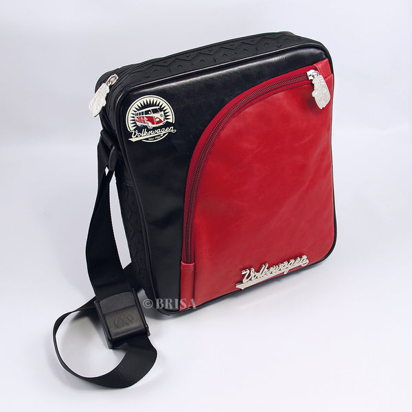 VW Collection by BRISA VW T1 Bulli Bus Tablet PC Tasche - Reifenprofil - rot/schwarz - 26x22x7 cm