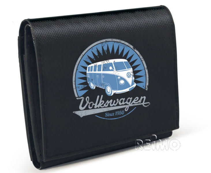 VW Collection by BRISA Geldbörse schwarz aus LKW-Plane