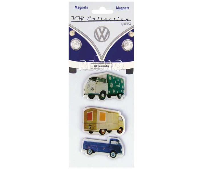 VW Collection by BRISA T1 Bulli Bus Magnet 3er Set - Nutzfahrzeuge