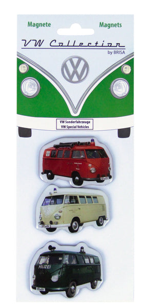 VW Collection by BRISA T1 Bulli Bus Magnet 3er Set - Sonderfahrzeuge