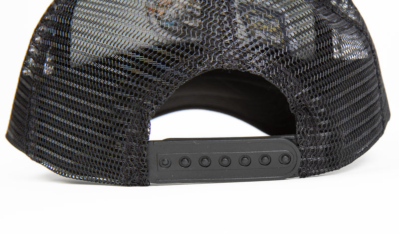 Reimo Trucker-Cap LIFE IS A JOURNEY – Schwarz, verstellbar