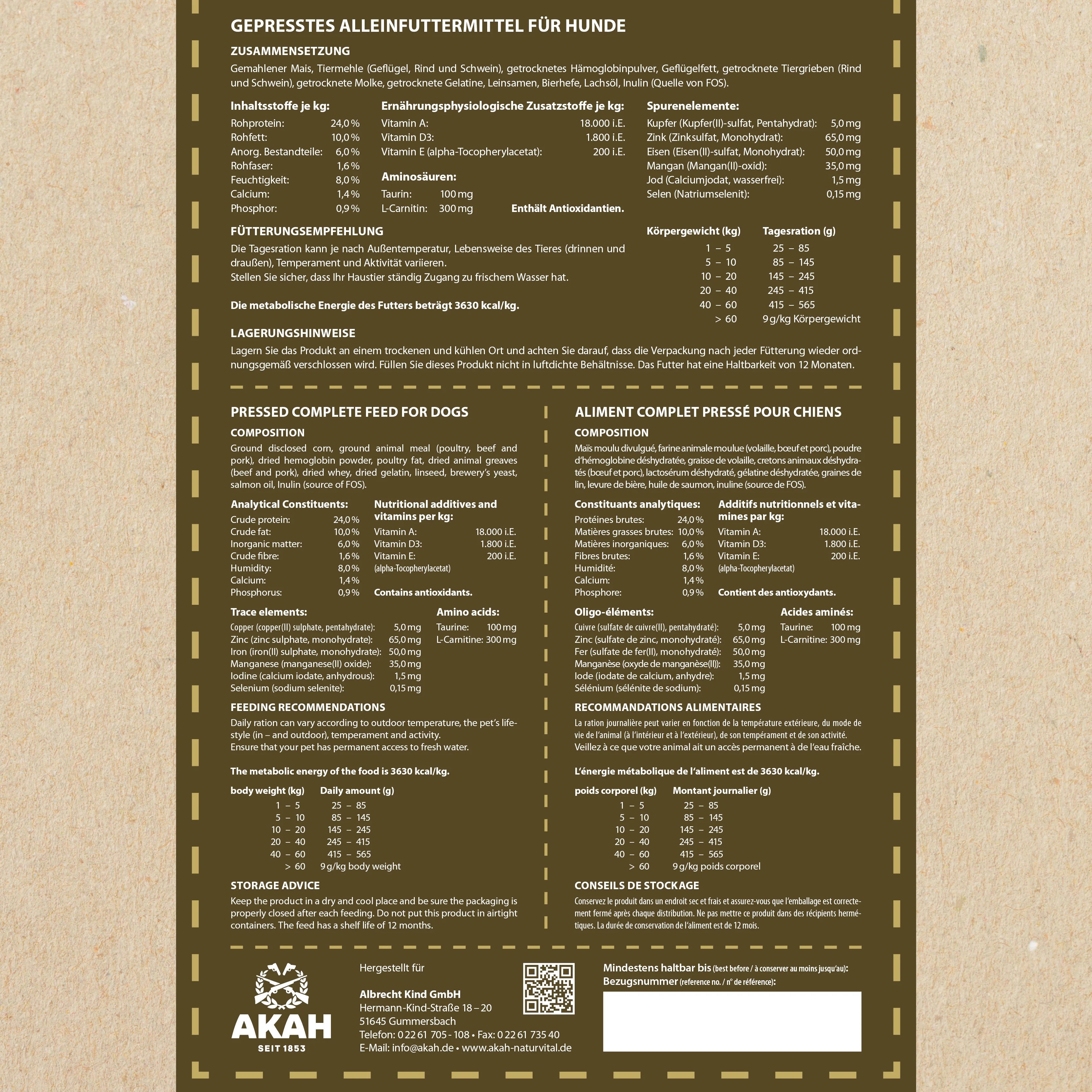 AKAH NaturVital Standard Hundefutter – Ansicht 4