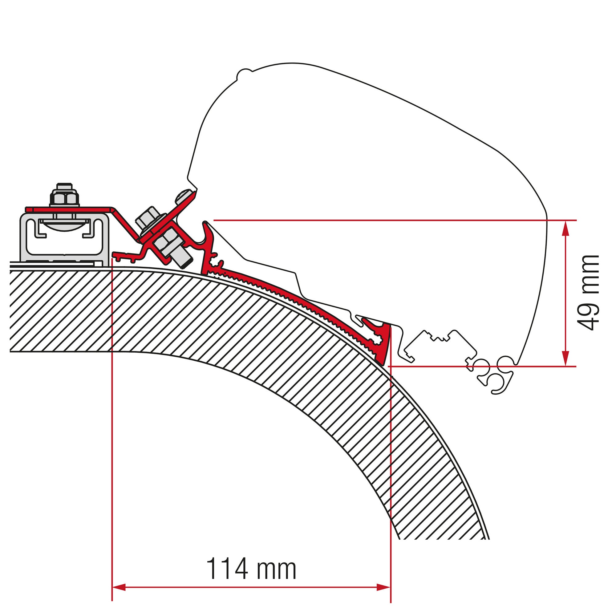 Markisenadapter Rapido Distinction für F80/F65