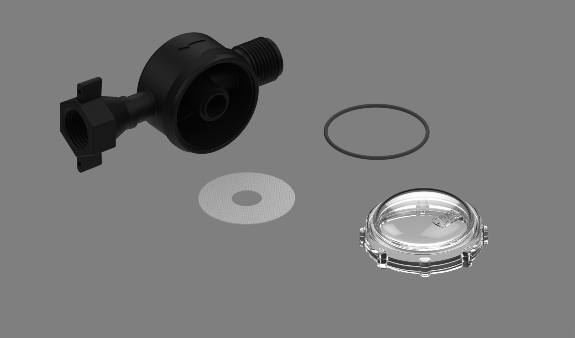 Fiamma Aqua F Pumpenfilterkit – Filtergehäuse, Sieb, Dichtring und Deckel des Herstellers