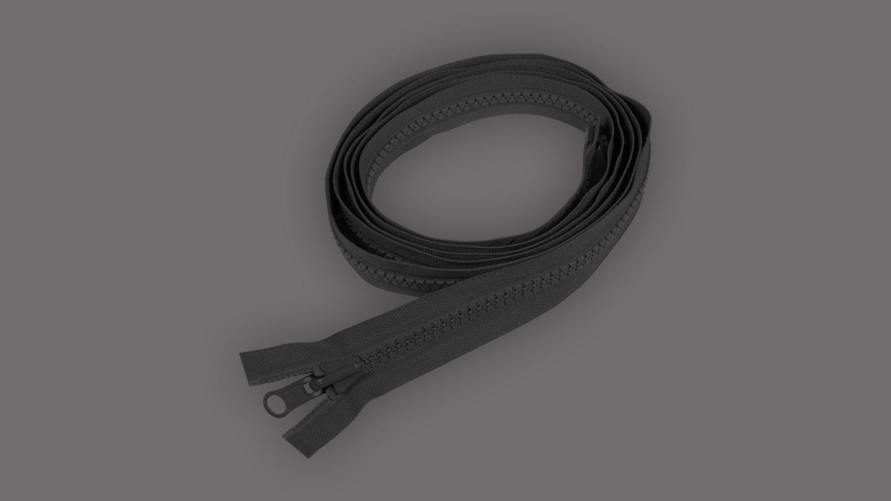 Fiamma Privacy Reißverschluss – 8 mm, 195 cm, Schwarz – Originalabbildung des Herstellers