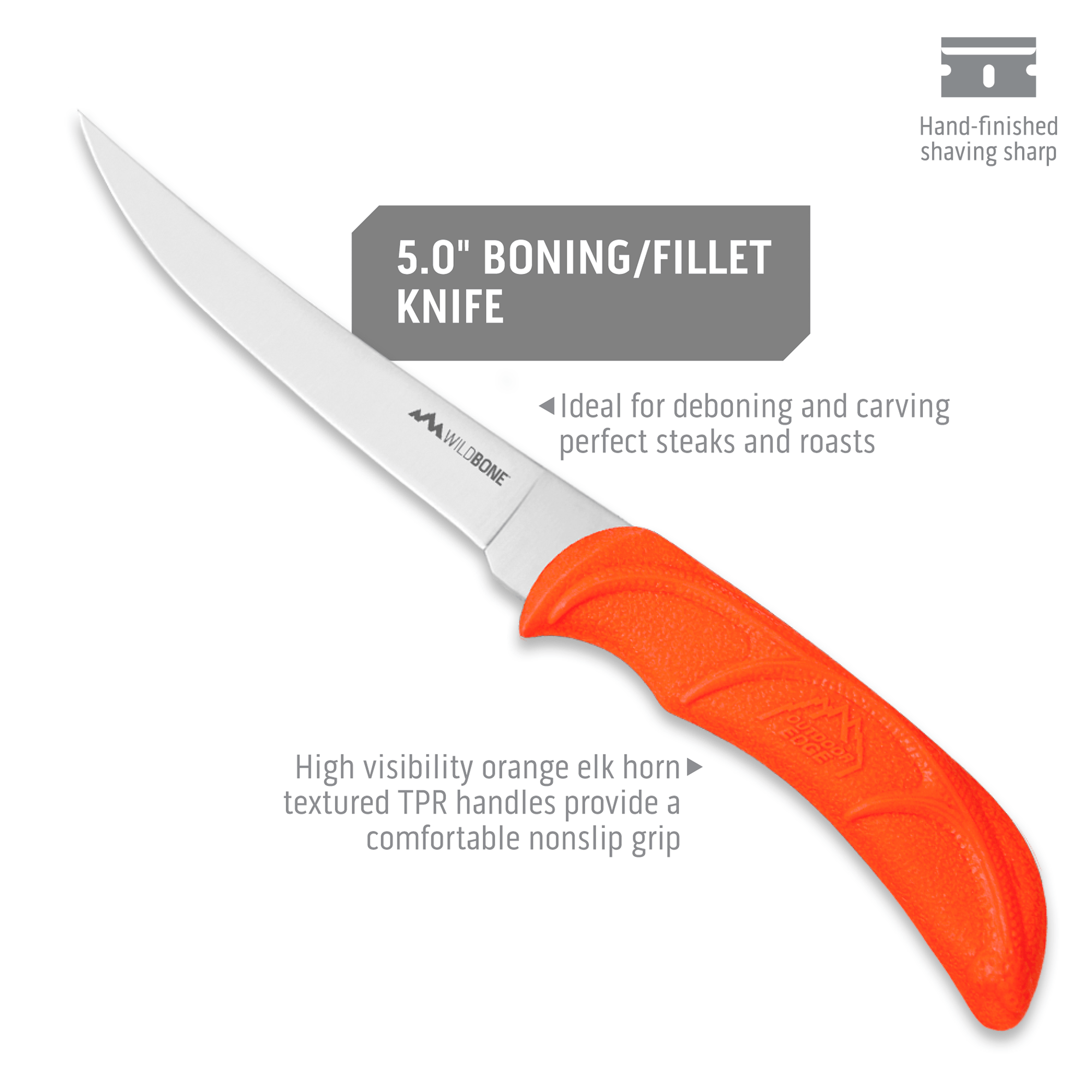 Outdoor Edge Jaeger Pak · 12,7 cm Ausbein- und Filetiermesser