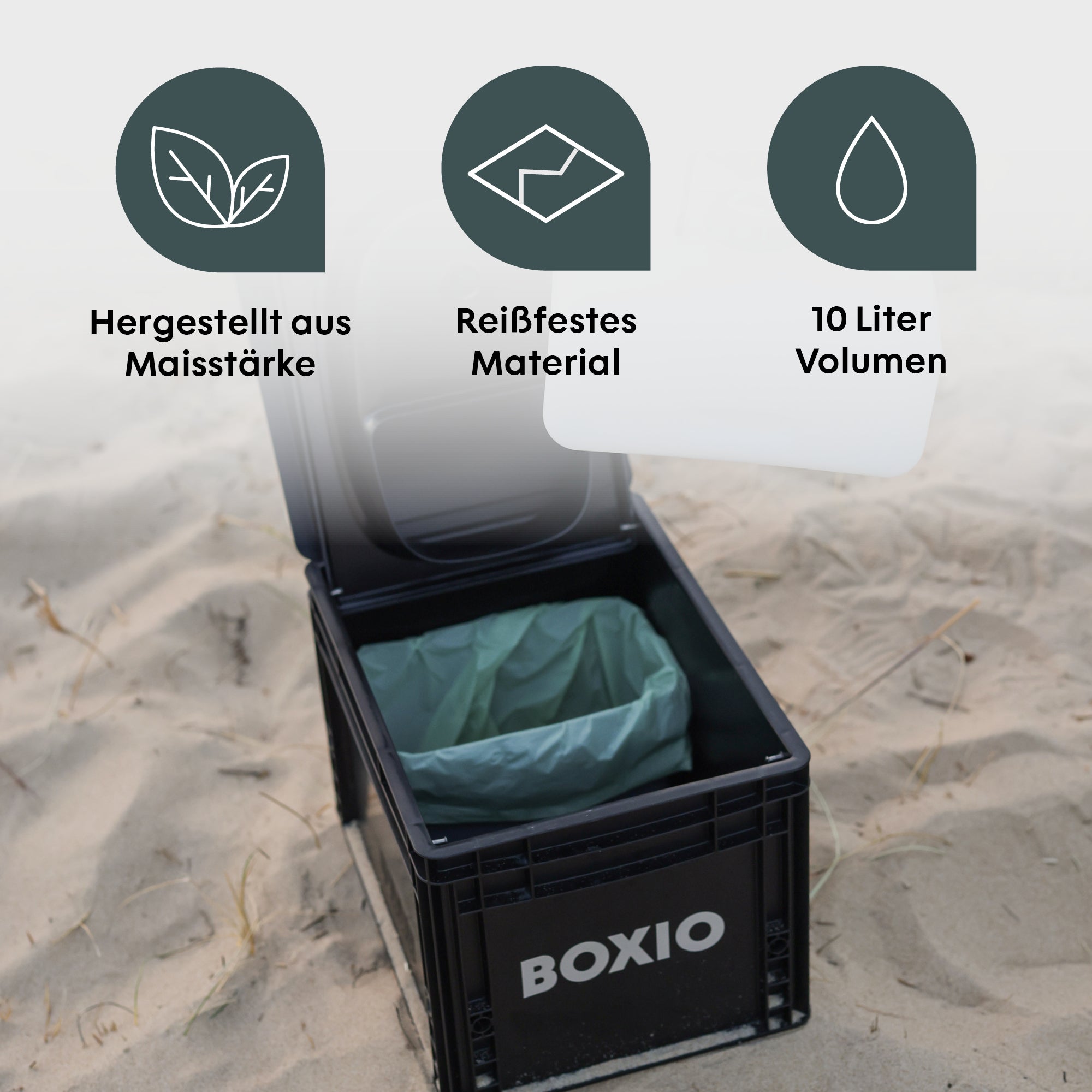 BOXIO - BAG BUNDLE | Kompostierbare Müllbeutel – Produktansicht 3
