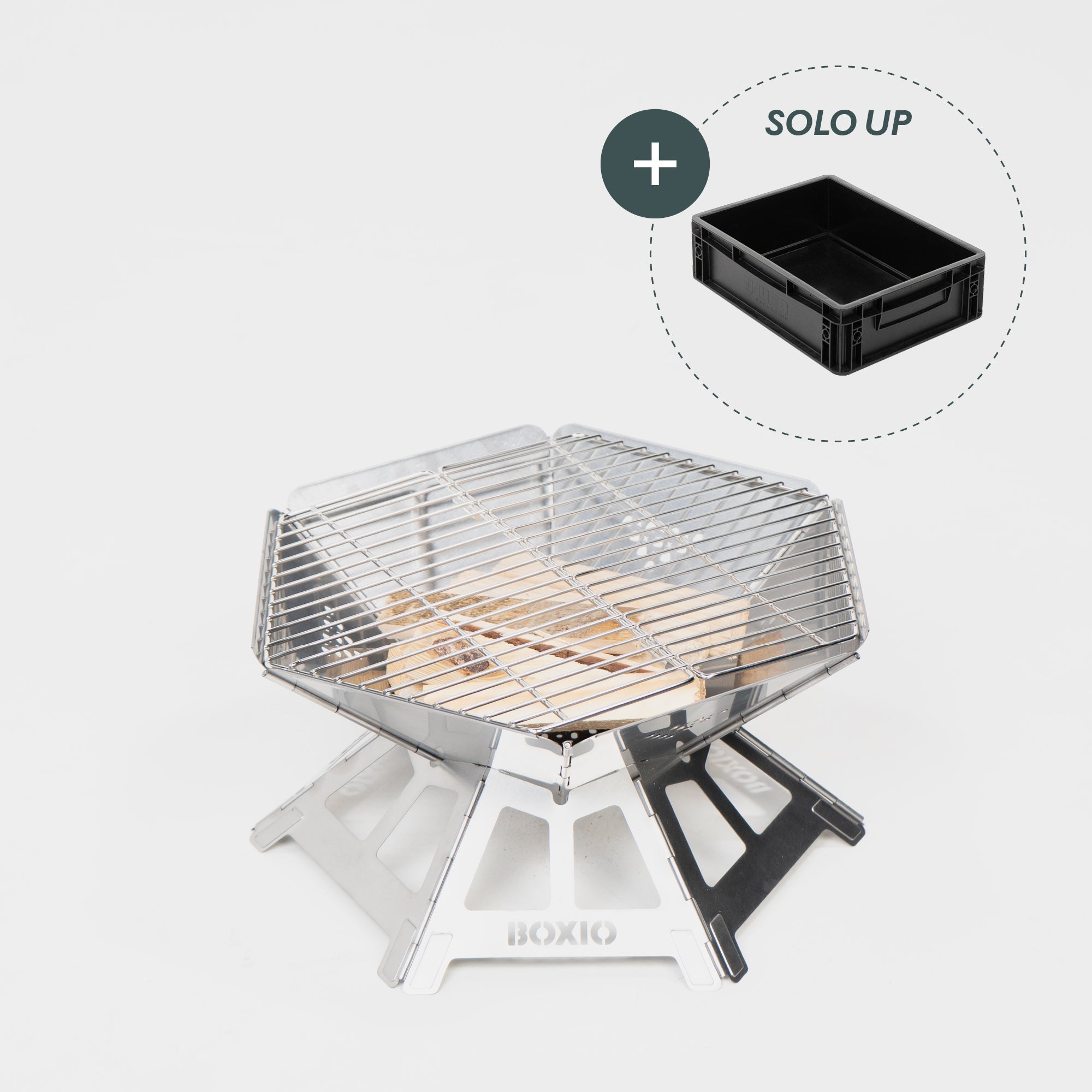 BOXIO FIRE I Feuerschale mit Grill – Produktansicht 1