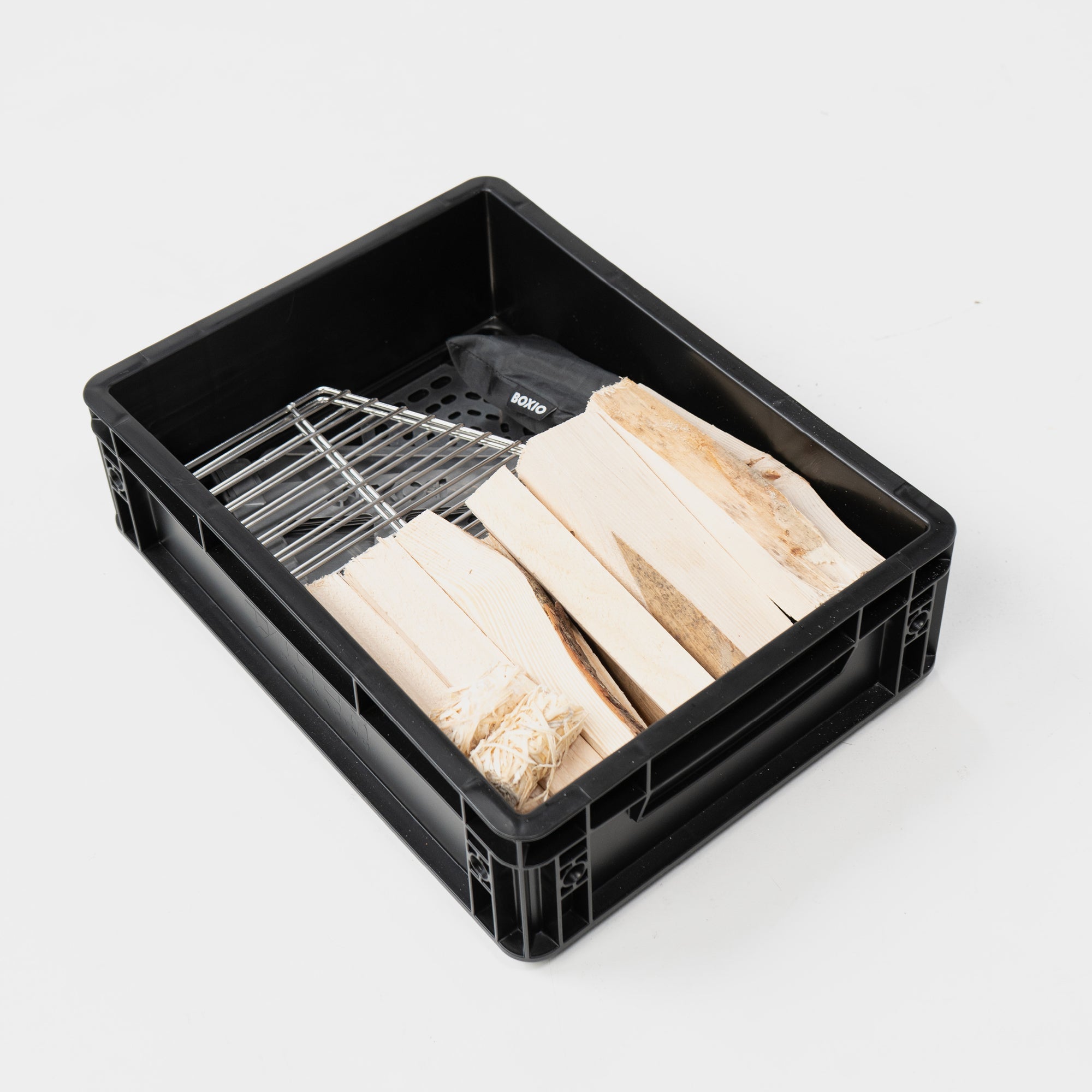 BOXIO FIRE BUNDLE I Feuerschale mit Grill in Eurobox – Produktansicht 6