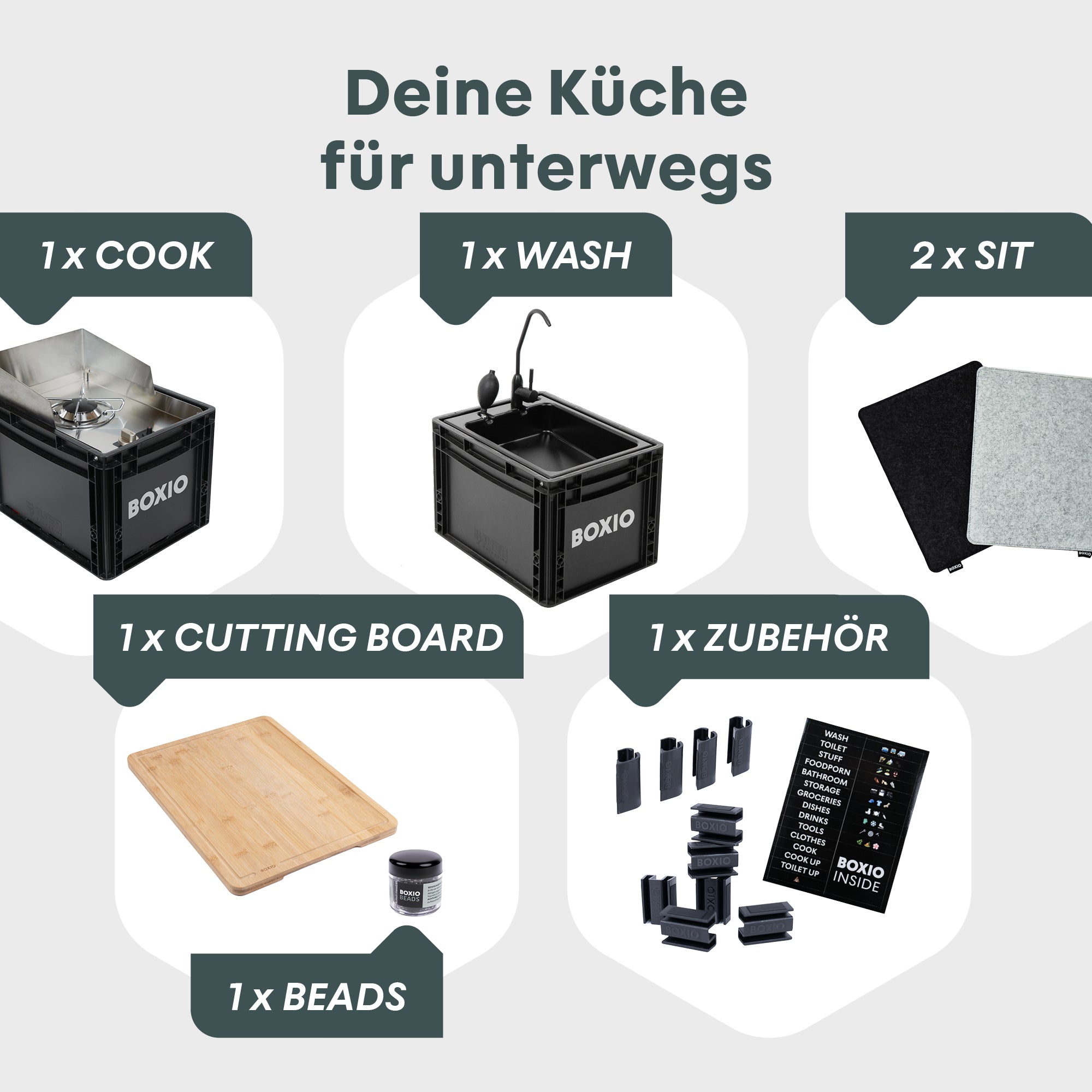 BOXIO KITCHEN LITE I Mobile I kompakte Outdoor-Küche – Produktansicht 3