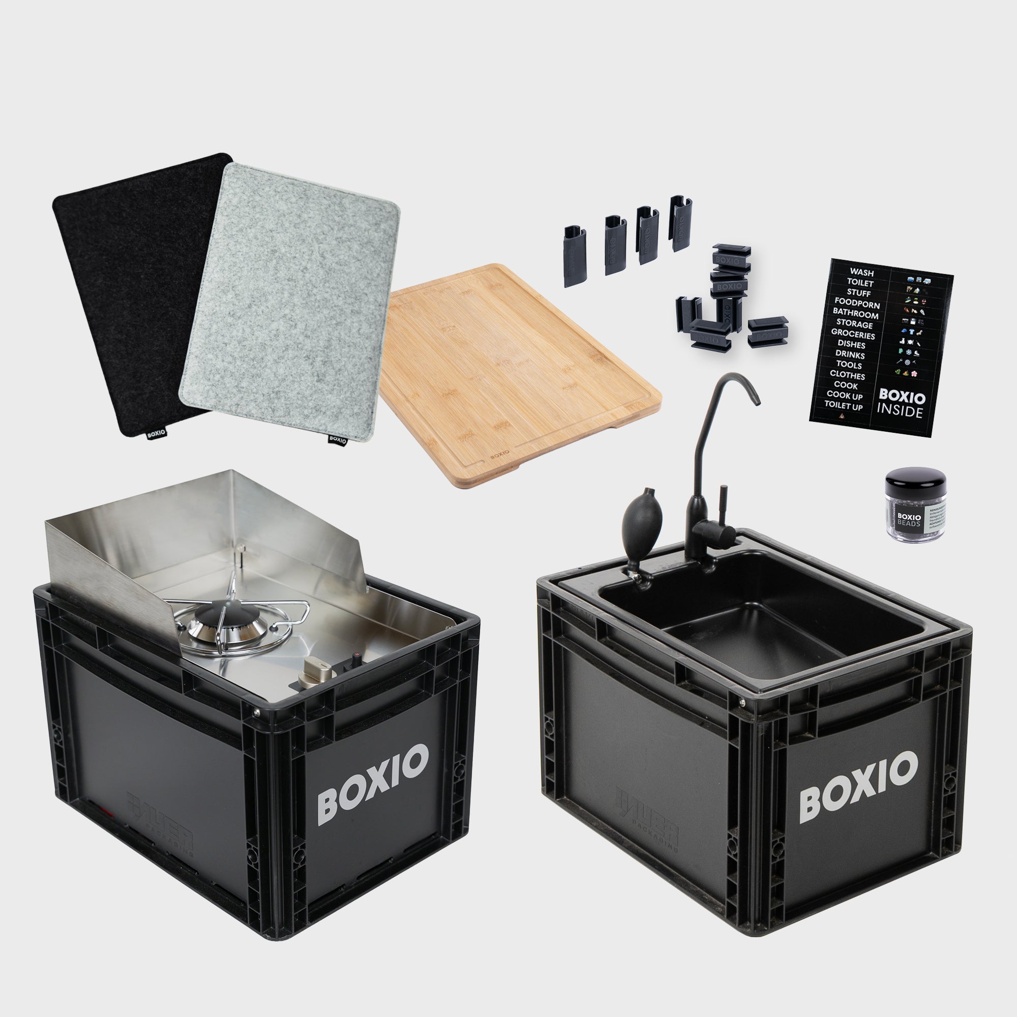 BOXIO KITCHEN LITE I Mobile I kompakte Outdoor-Küche – Produktansicht 1