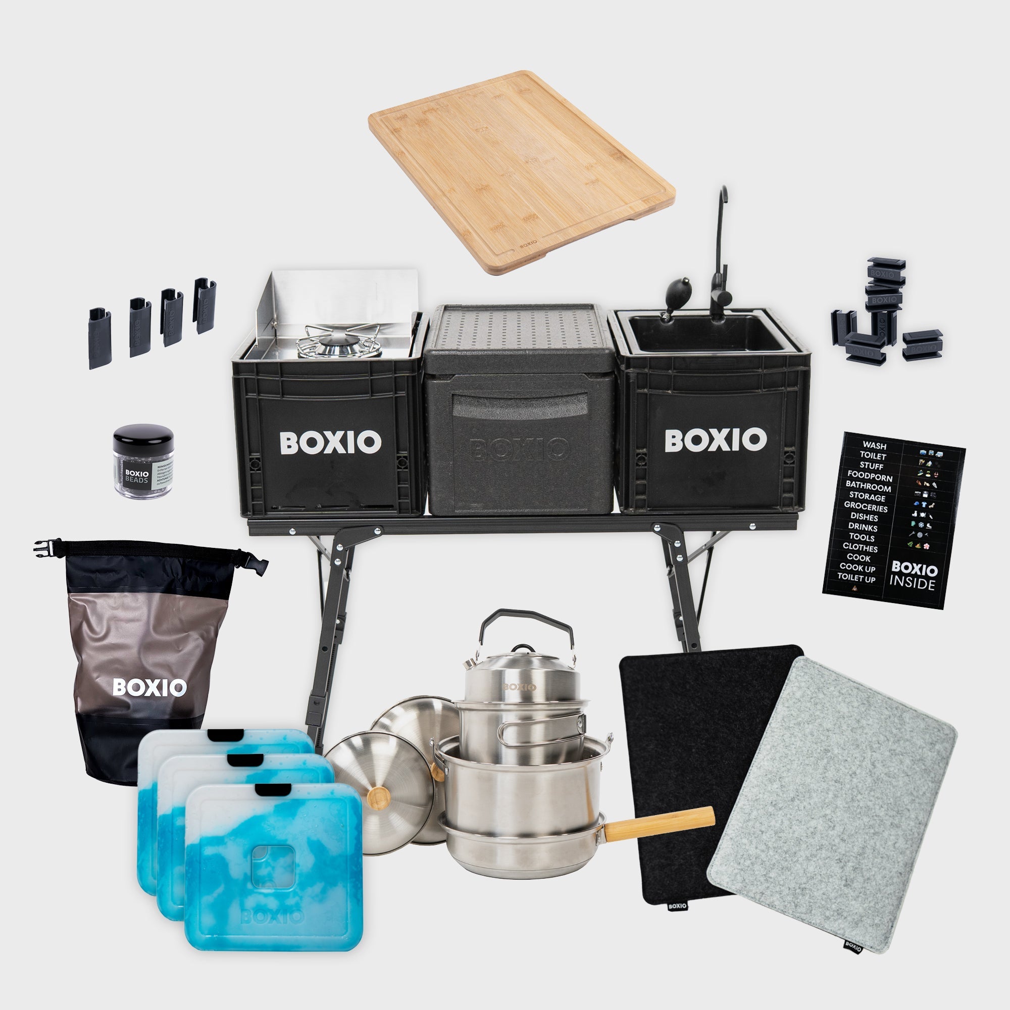 BOXIO KITCHEN PLUS I Mobile Outdoorküche mit Stehhöhe – Produktansicht 1