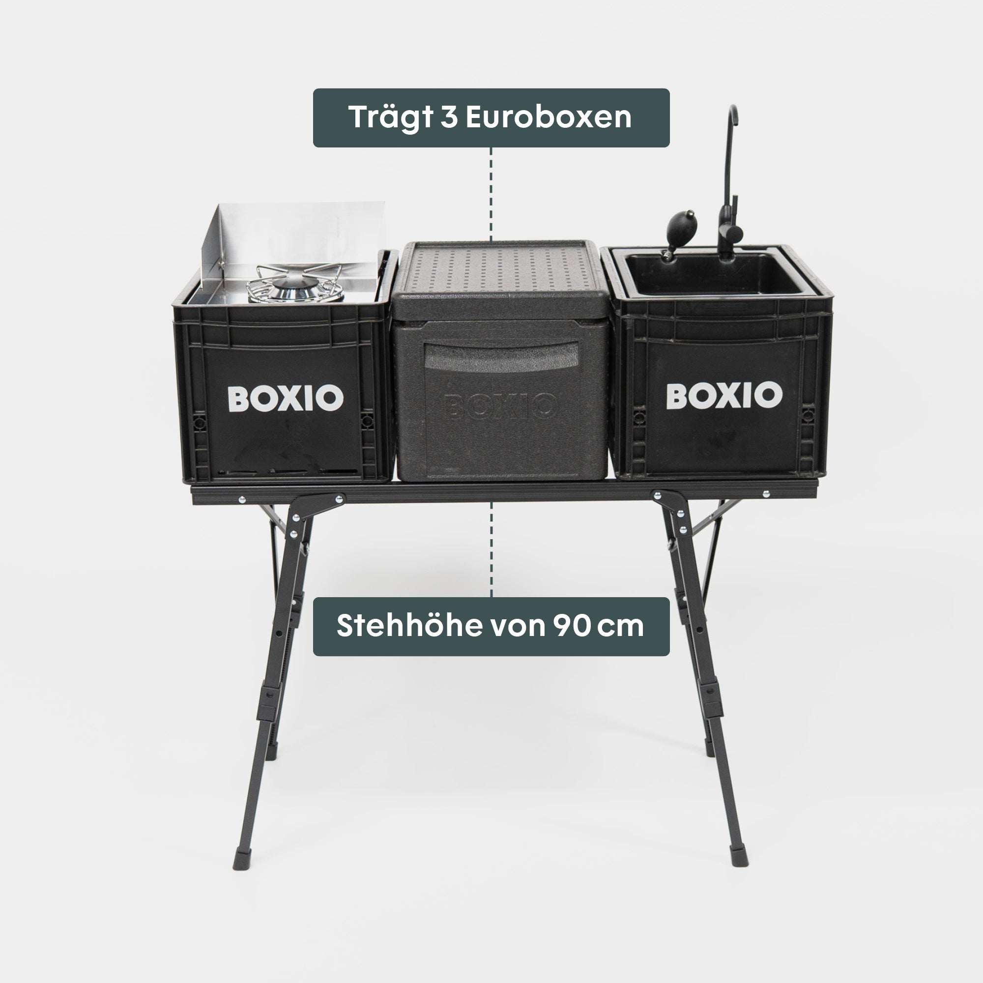 BOXIO KITCHEN PLUS I Mobile Outdoorküche mit Stehhöhe – Produktansicht 3