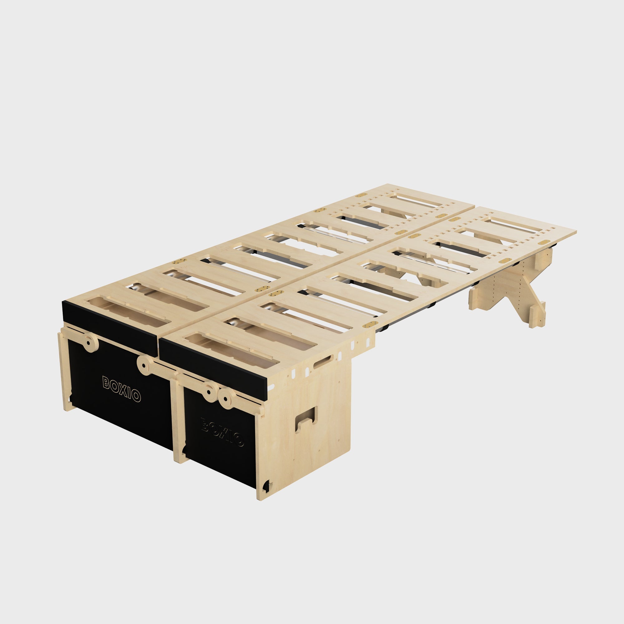 BOXIO RACK BOX + BED BUNDLE M I Modulare Campingbox – Produktansicht 1