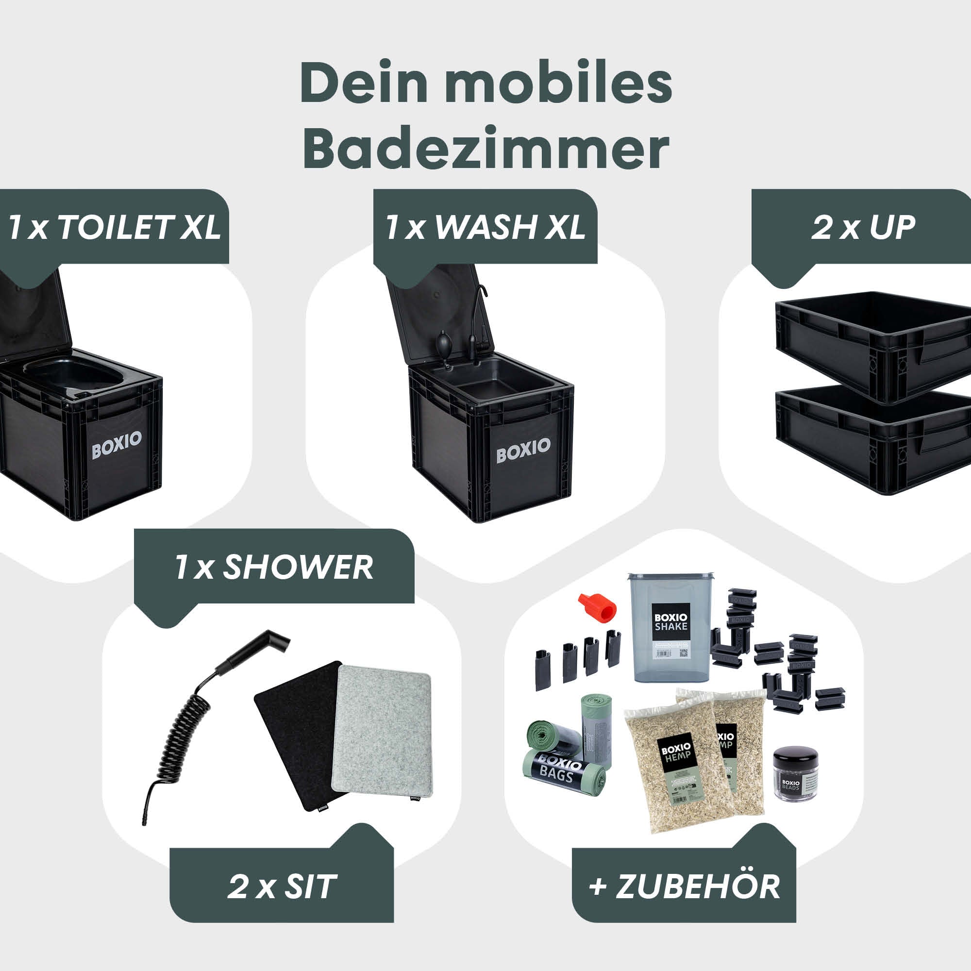 BOXIO SANITARY XL | Mobiles Badezimmer mit extra Komfort – Produktansicht 2