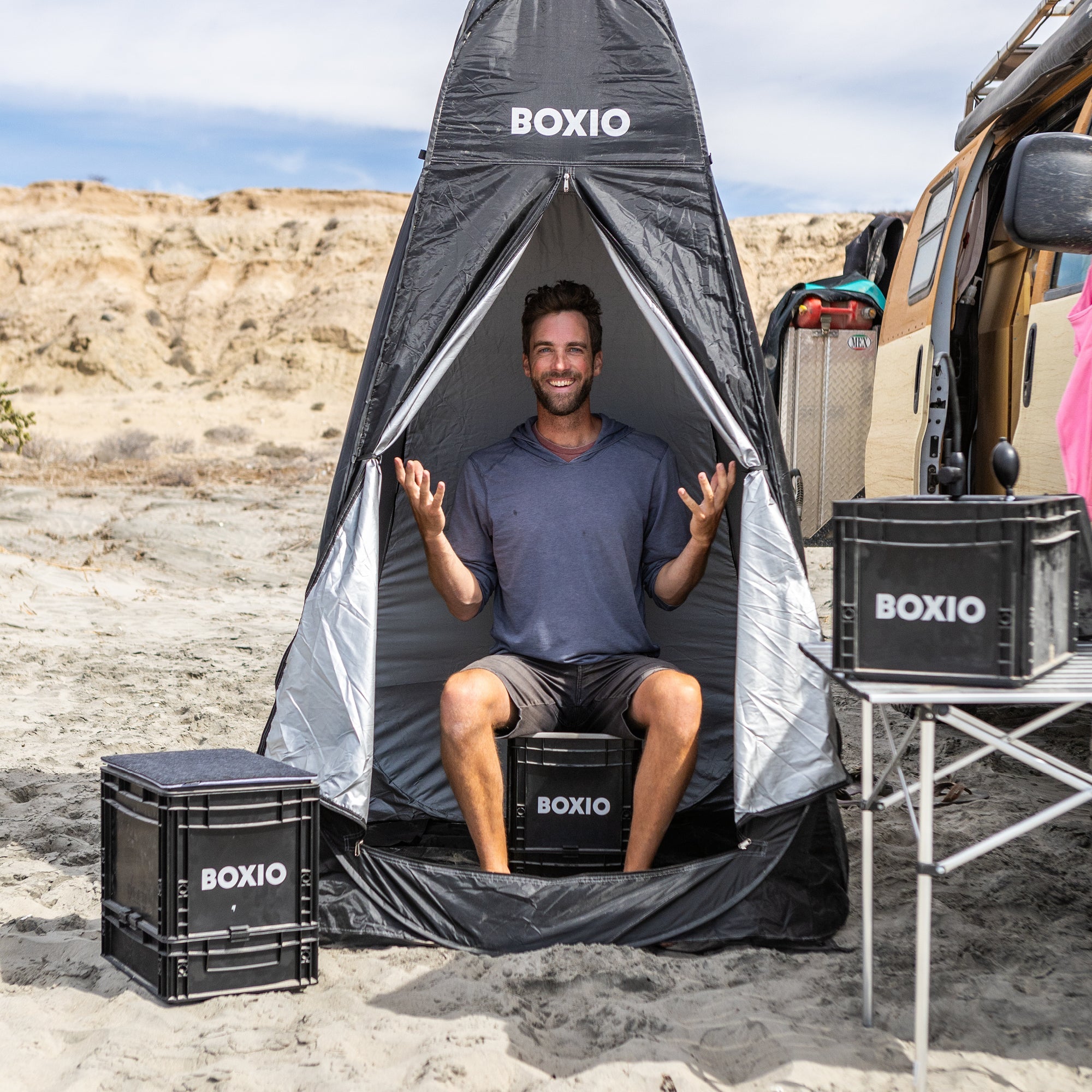 BOXIO SANITARY PLUS  | Mobiles Badezimmer mit TENT – Produktansicht 5