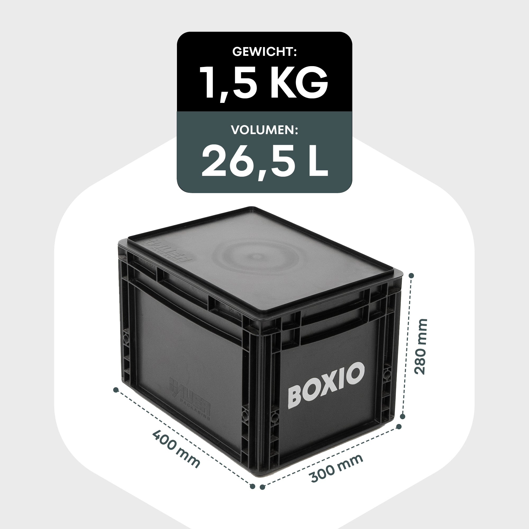 BOXIO – SOLO | Eurobox mit Deckel – Produktansicht 2
