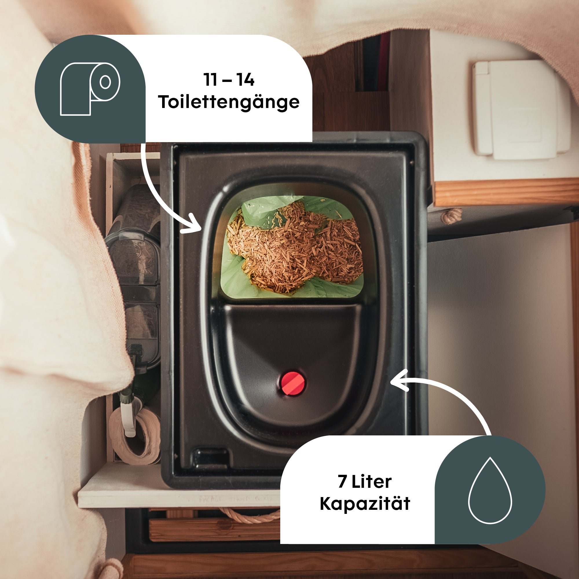 BOXIO TOILET XL | Trockentrenntoilette im Euroboxformat – Produktansicht 2