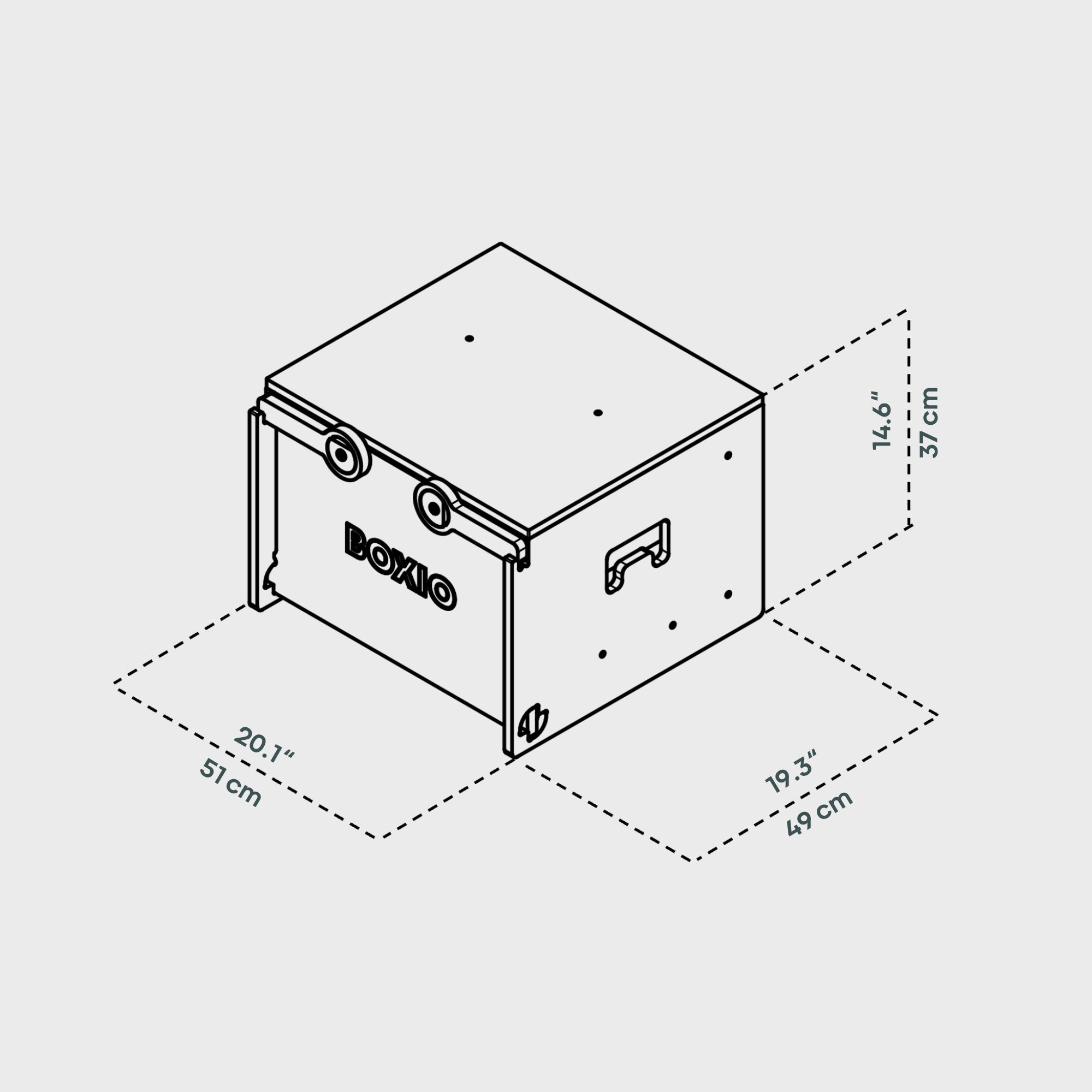 BOXIO RACK BOX M I Modulare Campingbox – Produktansicht 2