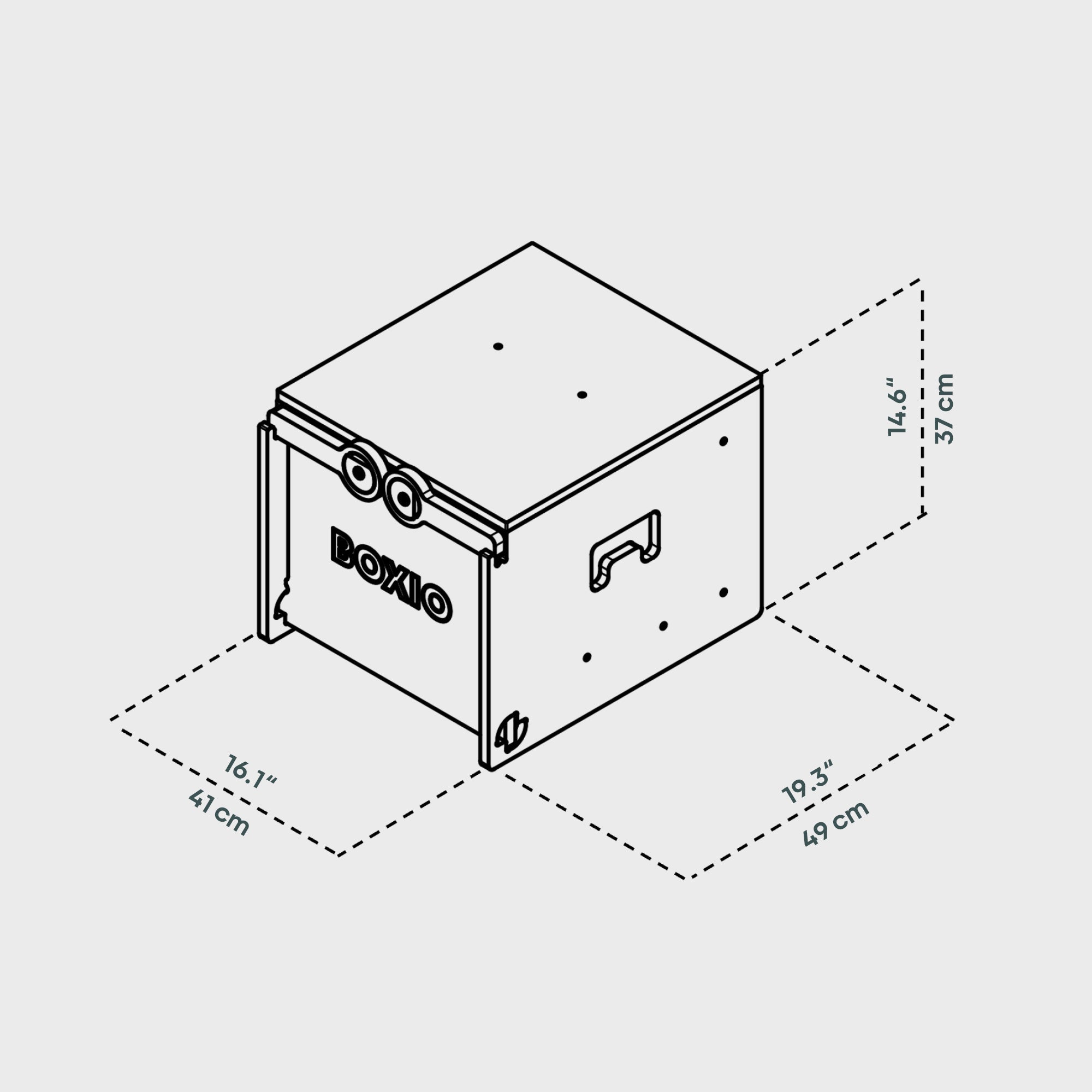 BOXIO RACK BOX S I Modulare Campingbox – Produktansicht 2