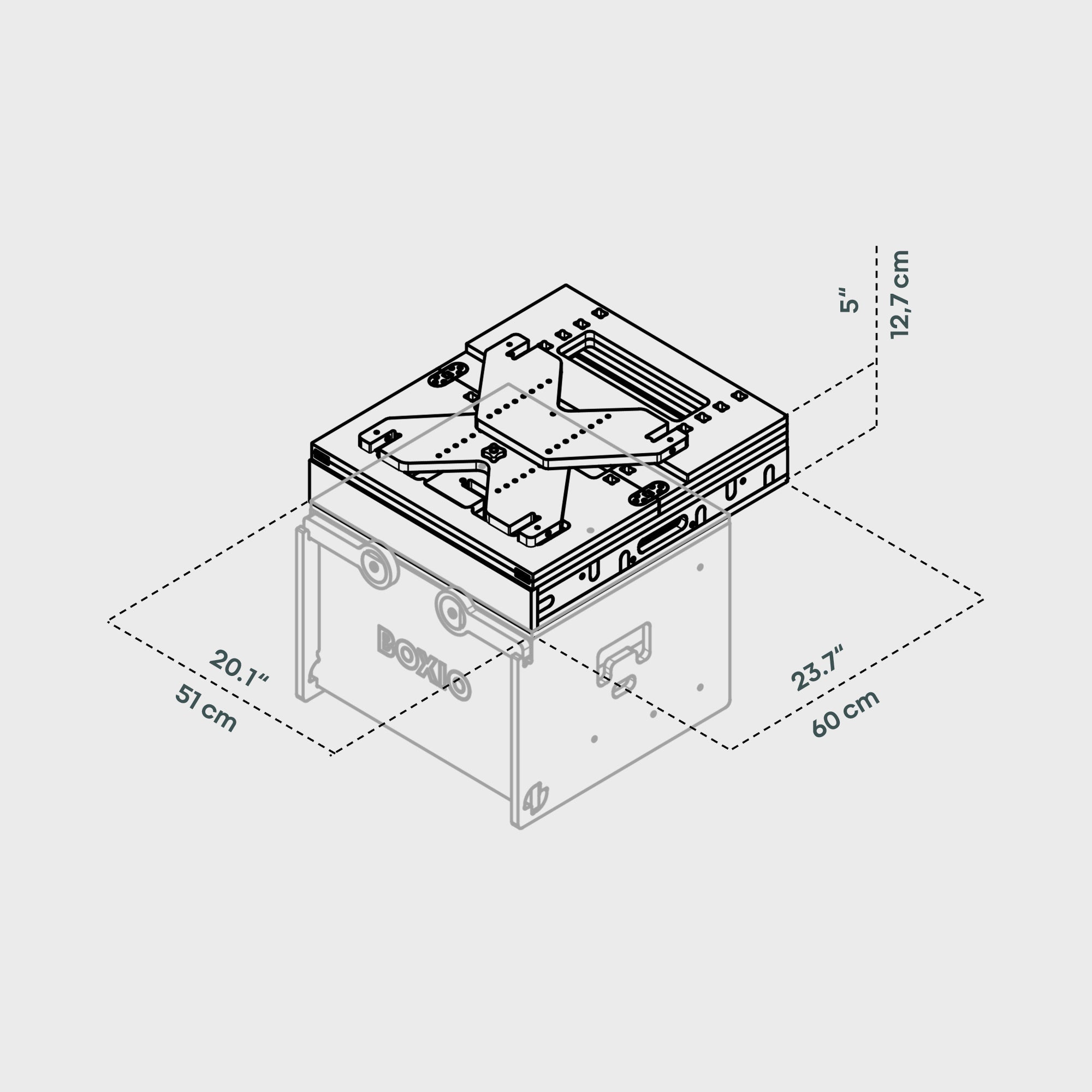 BOXIO RACK BED M I Modulares Campingbett – Produktansicht 3