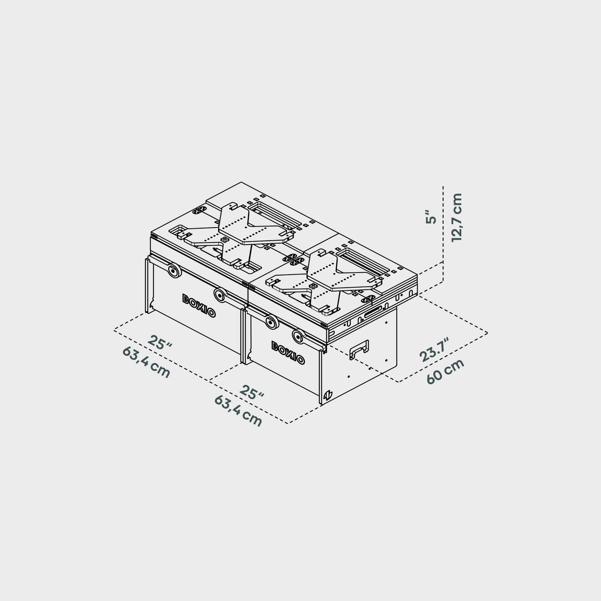 BOXIO RACK BOX + BED BUNDLE XL I Modulare Campingbox – Produktansicht 3