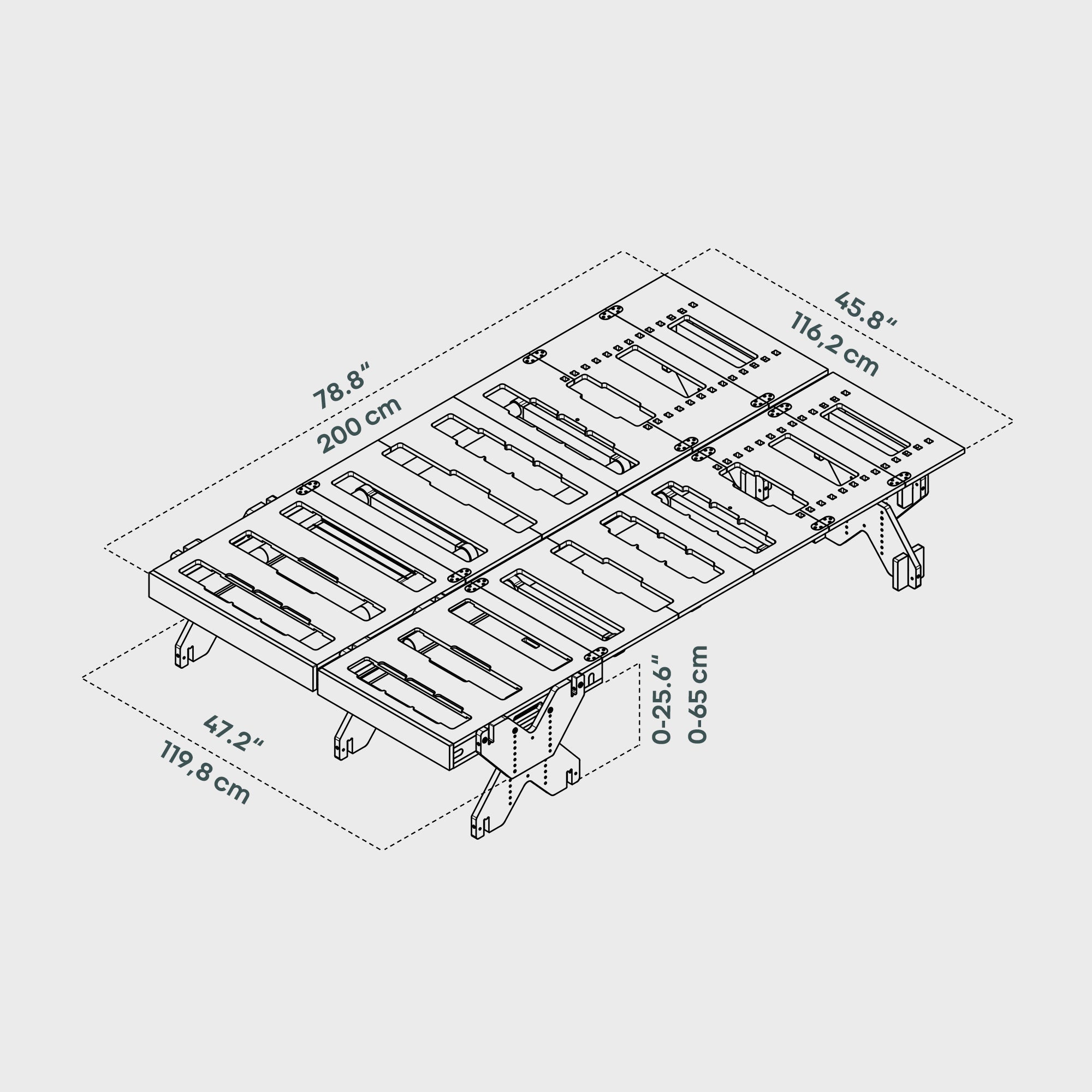 BOXIO RACK BED BUNDLE L I Modulares Campingbett – Produktansicht 3