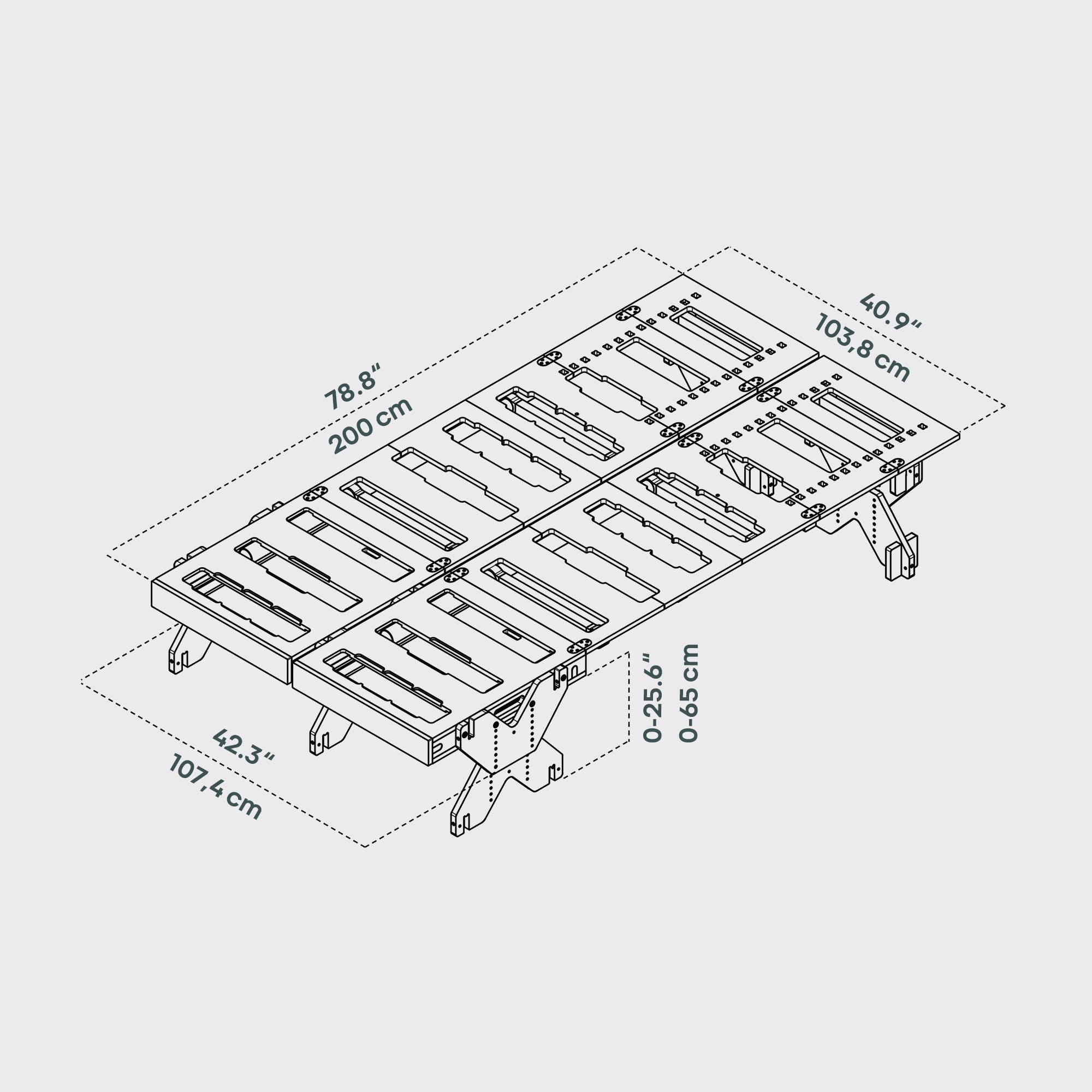 BOXIO RACK BED BUNDLE M I Modulares Campingbett – Produktansicht 3