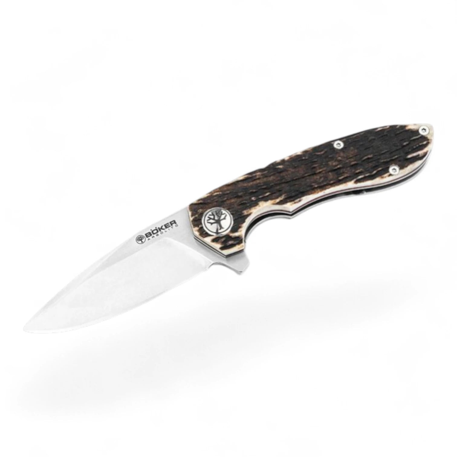 BökerBöker Arbolito Wilki H – Jagd Einhandmesser mit Hirschhorn - Black Raptor