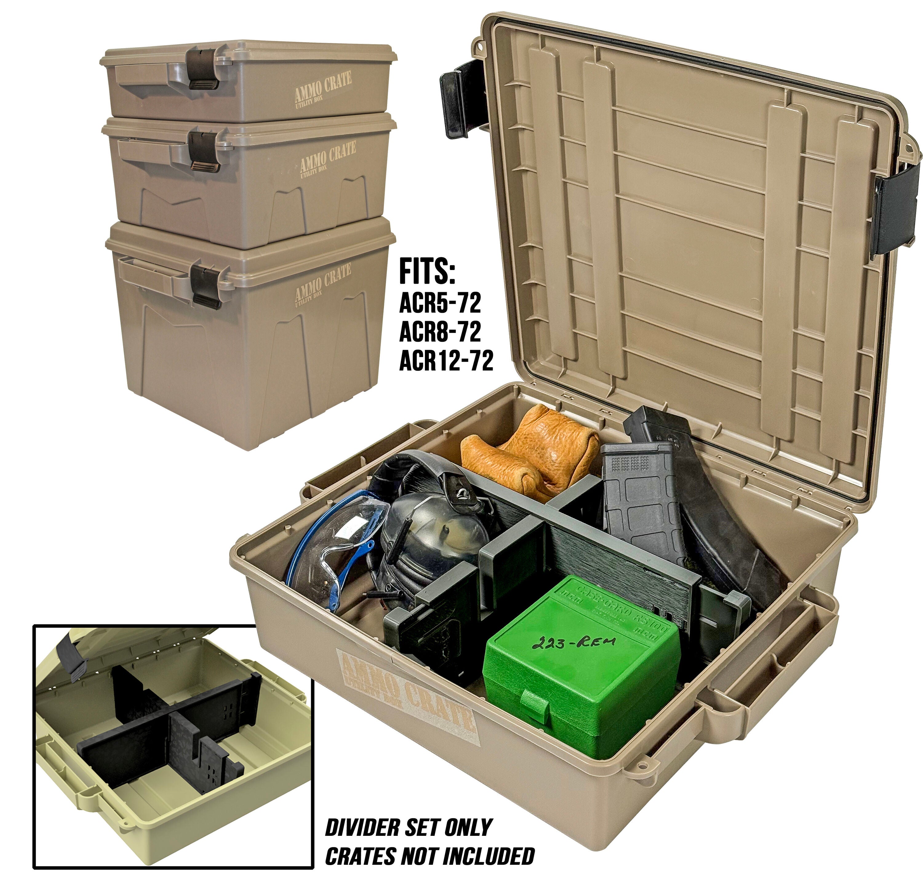 Zweiteiliges schwarzes MTM CASE-GARD CD5812 Trennsystem für ACR-Kisten