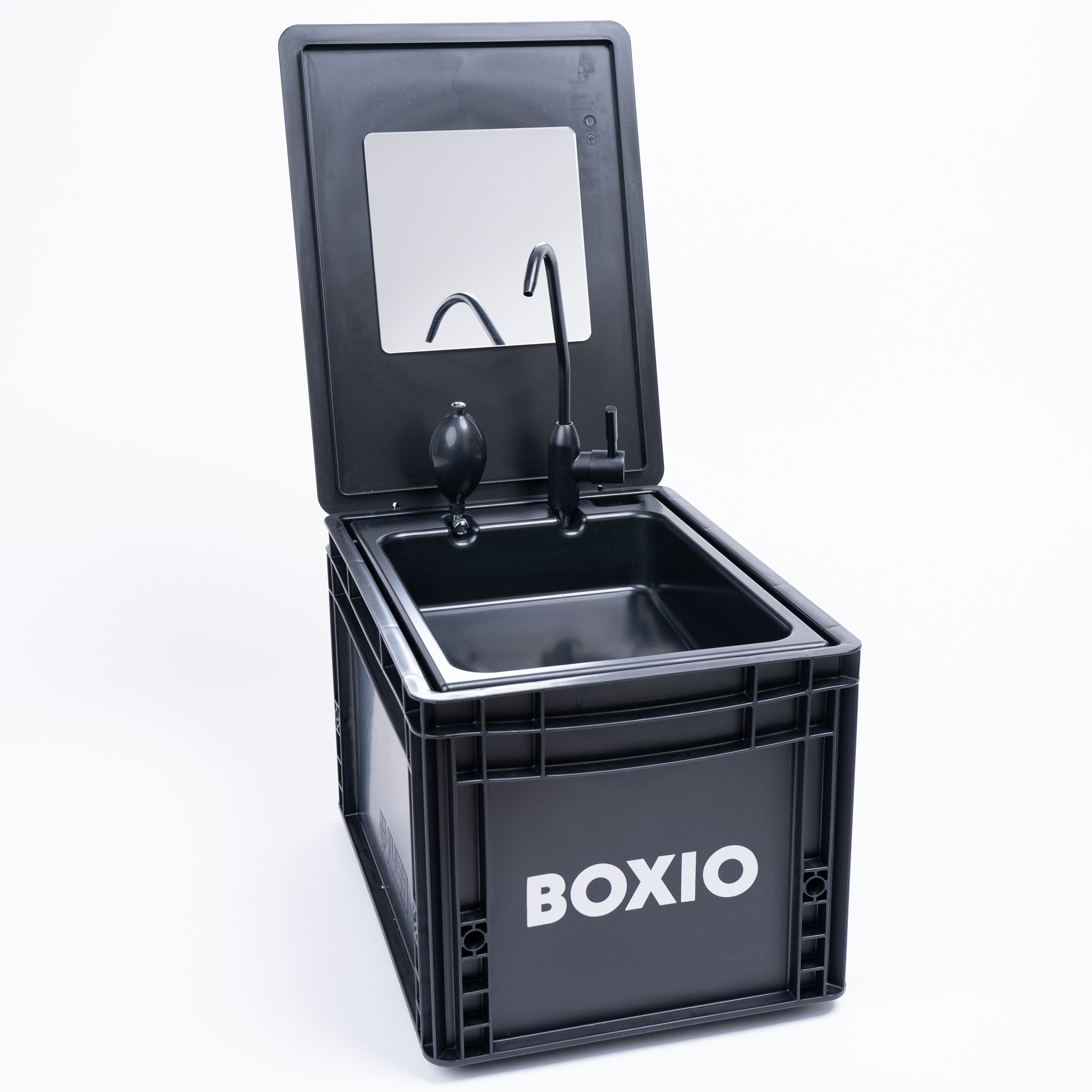 BOXIO MIRROR | Spiegel für mobiles Waschbecken – Produktansicht 2