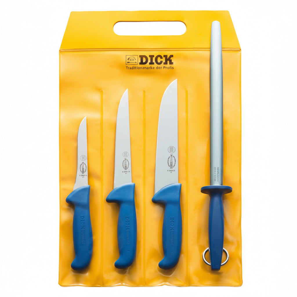 Friedr. Dick GmbHDick Ergogrip Messerset – 4 - tlg. Metzger - & Wildkammer Set - Black Raptor