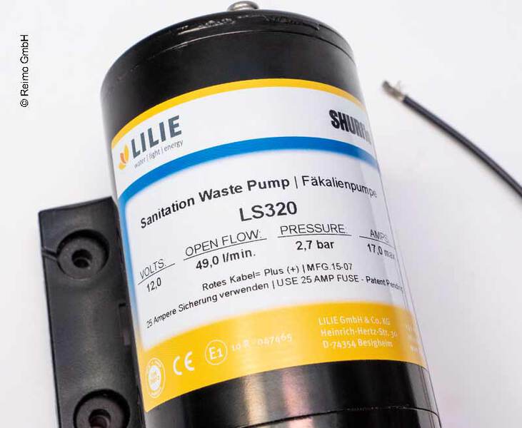 LILIE Fäkalienpumpe mit Zerhacker – 12 V