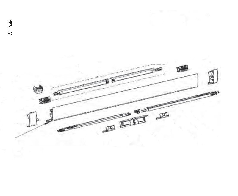 Thule Omnistor 5200 Frontblende – Ausführung 5 m, Silber