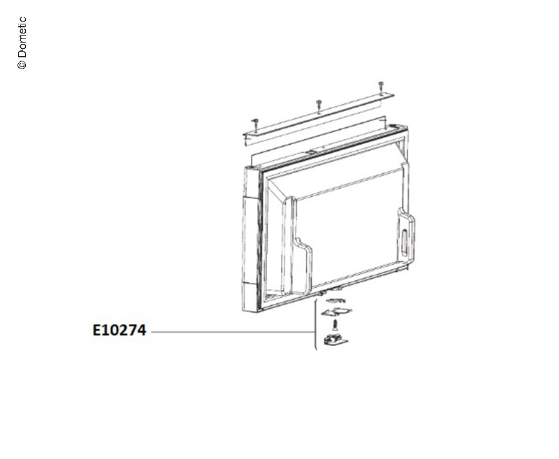Dometic RM7XXX Türverriegelung komplett – RAL 7021