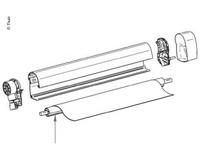 Thule Omnistor 5102 Tuchwellen-Baugruppe – Ausführung 2,6 m