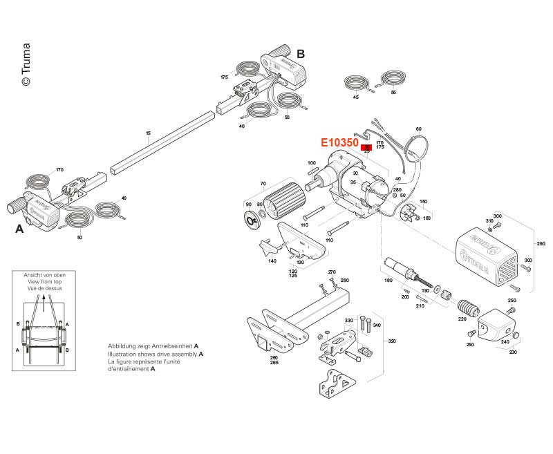 Truma Mover SE R/TE R Motor-Getriebe-Einheit A