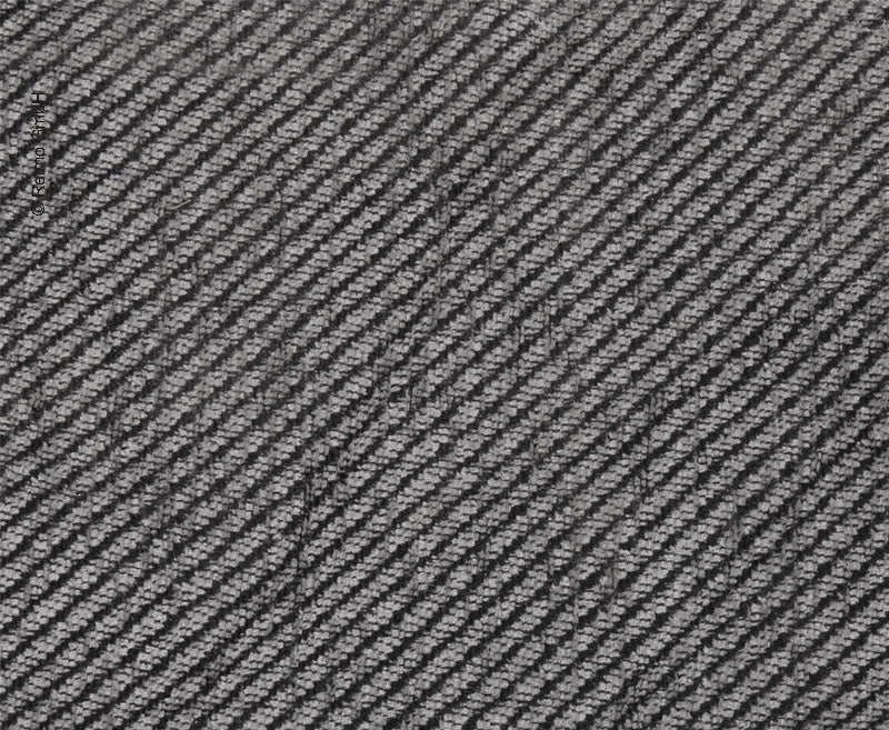 FASP Polsterstoff Grau/Schwarz – Diagonal gestreift, 140 cm breit, 1 laufender Meter