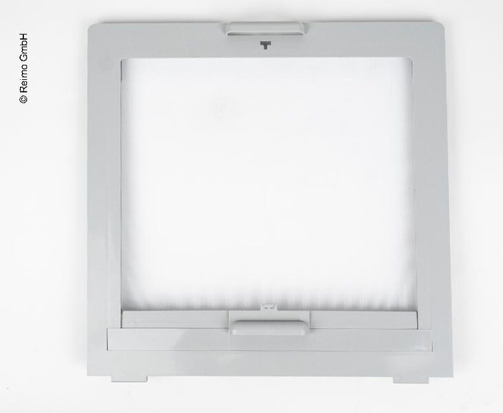 MPK Dachhauben-Netzrahmen 40 × 40 cm – Grau, mit Insektenschutz und Verdunklungsrollo