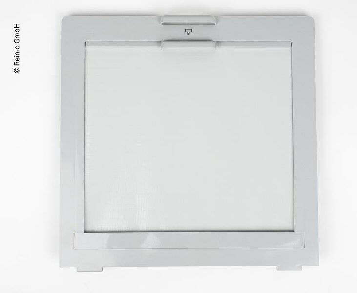 MPK Dachhauben-Netzrahmen 40 × 40 cm – Grau, mit Insektenschutz und Verdunklungsrollo